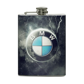Фляга с принтом Логотип BMW в Новосибирске, металлический корпус | емкость 0,22 л, размер 125 х 94 мм. Виниловая наклейка запечатывается полностью | logo bmw | бмв | логотип bmw | логотип бмв