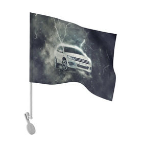 Флаг для автомобиля с принтом Volkswagen Tiguan в Новосибирске, 100% полиэстер | Размер: 30*21 см | tiguan | volkswagen