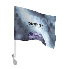 Флаг для автомобиля с принтом Detroit become human в Новосибирске, 100% полиэстер | Размер: 30*21 см | dbh | detroit | gamer