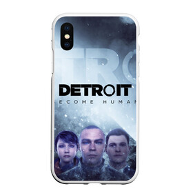 Чехол для iPhone XS Max матовый с принтом Detroit become human в Новосибирске, Силикон | Область печати: задняя сторона чехла, без боковых панелей | dbh | detroit | gamer