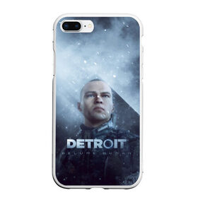 Чехол для iPhone 7Plus/8 Plus матовый с принтом Detroit become human в Новосибирске, Силикон | Область печати: задняя сторона чехла, без боковых панелей | dbh | detroit | gamer