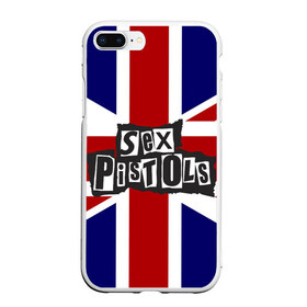 Чехол для iPhone 7Plus/8 Plus матовый с принтом Sex Pistols в Новосибирске, Силикон | Область печати: задняя сторона чехла, без боковых панелей | англия | британия | панк | флаг