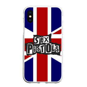 Чехол для iPhone XS Max матовый с принтом Sex Pistols в Новосибирске, Силикон | Область печати: задняя сторона чехла, без боковых панелей | англия | британия | панк | флаг