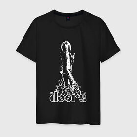 Мужская футболка хлопок с принтом The Doors в Новосибирске, 100% хлопок | прямой крой, круглый вырез горловины, длина до линии бедер, слегка спущенное плечо. | jim morrison | группа | двери | джим моррисон | дорз | дорс | зе дорс