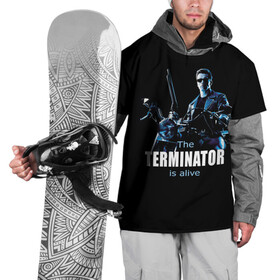 Накидка на куртку 3D с принтом Terminator alive в Новосибирске, 100% полиэстер |  | Тематика изображения на принте: arnold schwarzenegger | арнольд шварценеггер | киборг | кино | терминатор