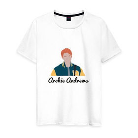 Мужская футболка хлопок с принтом Archie (Riverdale) в Новосибирске, 100% хлопок | прямой крой, круглый вырез горловины, длина до линии бедер, слегка спущенное плечо. | pops chocklit shoppe | riverdale | southside | southside serpents graffiti | vixens | ривердэйл