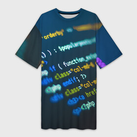 Платье-футболка 3D с принтом Programming collection в Новосибирске,  |  | c++ | html | php | код | компьютеры | программист | технологии | хакер | цифры