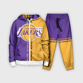 Детский костюм 3D с принтом Los angeles lakers. NBA в Новосибирске,  |  | basketbal | basketball | la | lakers | los angeles | los angeles lakers | national | nba | анжелес | баскетбол | лос анджелес | лэйкерс | национальная бескетбольная ассоциация | нба | онил | шакил