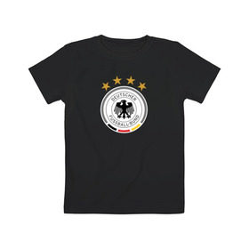 Детская футболка хлопок с принтом Сборная Германии в Новосибирске, 100% хлопок | круглый вырез горловины, полуприлегающий силуэт, длина до линии бедер | сборная германии | футбол | чемпионат мира