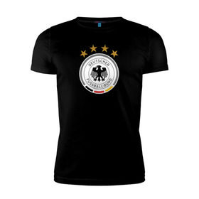 Мужская футболка премиум с принтом Сборная Германии в Новосибирске, 92% хлопок, 8% лайкра | приталенный силуэт, круглый вырез ворота, длина до линии бедра, короткий рукав | сборная германии | футбол | чемпионат мира