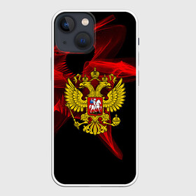 Чехол для iPhone 13 mini с принтом Русский в Новосибирске,  |  | abstraction | grunge | russia | sport | абстракция | герб | краска | русский | символика рф | спорт | спортивный | триколор | униформа | форма | я русский