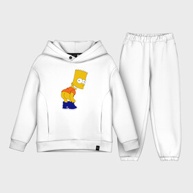 Детский костюм хлопок Oversize с принтом Барт в Новосибирске,  |  | bart | family | homer | lisa | school | simpsons | springfield | анимация | барт | гомер | желтый | комедия | лентяй | лиза | мардж | мульт | мультфильм | мэгги | отец | пончик | ребенок | родители | семья | сериал | симпсоны | смех