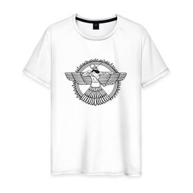 Мужская футболка хлопок с принтом Assyrian в Новосибирске, 100% хлопок | прямой крой, круглый вырез горловины, длина до линии бедер, слегка спущенное плечо. | 