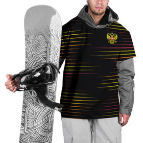 Накидка на куртку 3D с принтом RUSSIA - Multi-colored stripes в Новосибирске, 100% полиэстер |  | 