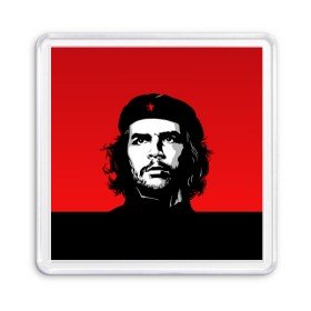 Магнит 55*55 с принтом Che Guevara в Новосибирске, Пластик | Размер: 65*65 мм; Размер печати: 55*55 мм | Тематика изображения на принте: 