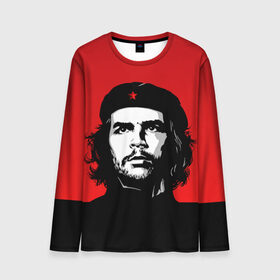 Мужской лонгслив 3D с принтом Che Guevara в Новосибирске, 100% полиэстер | длинные рукава, круглый вырез горловины, полуприлегающий силуэт | 