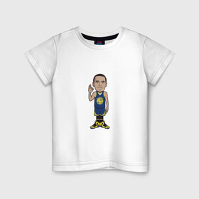Детская футболка хлопок с принтом Steph Curry в Новосибирске, 100% хлопок | круглый вырез горловины, полуприлегающий силуэт, длина до линии бедер | Тематика изображения на принте: basketball | golden state warriors | nba | stephen curry | баскетбол | голден стэйт уорриорз | нба | стефен карри