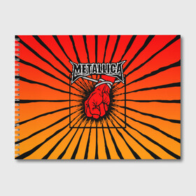 Альбом для рисования с принтом Metallica в Новосибирске, 100% бумага
 | матовая бумага, плотность 200 мг. | anger | fans | metall | metallica | st | альбом | альбома | группа | логотип | металл | металлика | обложка | фанат
