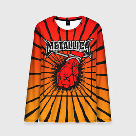 Мужской лонгслив 3D с принтом Metallica в Новосибирске, 100% полиэстер | длинные рукава, круглый вырез горловины, полуприлегающий силуэт | anger | fans | metall | metallica | st | альбом | альбома | группа | логотип | металл | металлика | обложка | фанат