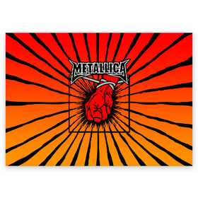 Поздравительная открытка с принтом Metallica в Новосибирске, 100% бумага | плотность бумаги 280 г/м2, матовая, на обратной стороне линовка и место для марки
 | anger | fans | metall | metallica | st | альбом | альбома | группа | логотип | металл | металлика | обложка | фанат