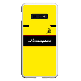 Чехол для Samsung S10E с принтом Lamborghini в Новосибирске, Силикон | Область печати: задняя сторона чехла, без боковых панелей | automobili | gallardo | lamborghini | murcielago | reventon | roadster | s.p.a. | авто | автомобиль | знак | ламборгини | ламборджини | ламборжини | лого | машина | символ | спорт | тачка | эмблема