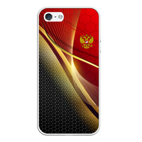 Чехол для iPhone 5/5S матовый с принтом RUSSIA SPORT Red and Black в Новосибирске, Силикон | Область печати: задняя сторона чехла, без боковых панелей | abstract | design | geometry | hexagon | red and black | russia | sport | texture | абстракция | геометрия | герб | дизайн | патриот | патриотизм | россия | русский | соты | спорт | текстура | шестиугольники