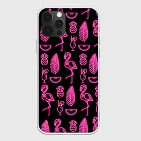 Чехол для iPhone 12 Pro Max с принтом Светящийся фламинго в Новосибирске, Силикон |  | африка | крылья | мода | прикольные | природа | птица | розовый | фламинго | цвет | яркие