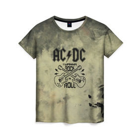 Женская футболка 3D с принтом AC DC в Новосибирске, 100% полиэфир ( синтетическое хлопкоподобное полотно) | прямой крой, круглый вырез горловины, длина до линии бедер | ac dc | acdc | acdc ас дс | австралийская | ангус янг | асдс | блюз | группа | крис слэйд | метал | молния | музыка | музыканты | певцы | рок | рок н ролл | стиви янг | хард | хардрок | эксл роуз