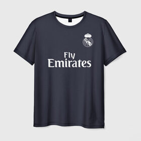 Мужская футболка 3D с принтом Bale away 18-19 в Новосибирске, 100% полиэфир | прямой крой, круглый вырез горловины, длина до линии бедер | bale | champions | gareth | league | madrid | real | spain | бейл | гарет | испания | лига | мадрид | реал | чемпионов