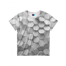 Детская футболка 3D с принтом Геометрическая живопись в Новосибирске, 100% гипоаллергенный полиэфир | прямой крой, круглый вырез горловины, длина до линии бедер, чуть спущенное плечо, ткань немного тянется | cube | cubisme | коллаж | куб | кубизм | пабло | пикассо | сезанновский | синтетический
