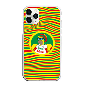 Чехол для iPhone 11 Pro матовый с принтом One love в Новосибирске, Силикон |  | one love | rasta |   | гомер | джа | одна любовь | растафари | растафарй