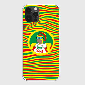 Чехол для iPhone 12 Pro Max с принтом One love в Новосибирске, Силикон |  | one love | rasta |   | гомер | джа | одна любовь | растафари | растафарй