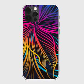 Чехол для iPhone 12 Pro Max с принтом Floral Design 3 в Новосибирске, Силикон |  | абстракция | арт | линии | орнамент | рисунок | темный | узор