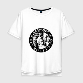 Мужская футболка хлопок Oversize с принтом Ramones в Новосибирске, 100% хлопок | свободный крой, круглый ворот, “спинка” длиннее передней части | группа | джонни | джоуи | ди ди томми | марки | панк | рамон | рамонес | рамоунз | рамоунс | рок | хард