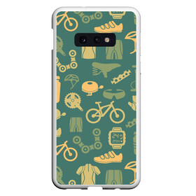 Чехол для Samsung S10E с принтом Велосипед Текстура в Новосибирске, Силикон | Область печати: задняя сторона чехла, без боковых панелей | Тематика изображения на принте: байк | велик | вело | велосипед | велосипеды | велоспорт | с велосипедом | спорт