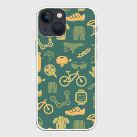 Чехол для iPhone 13 mini с принтом Велосипед Текстура в Новосибирске,  |  | байк | велик | вело | велосипед | велосипеды | велоспорт | с велосипедом | спорт