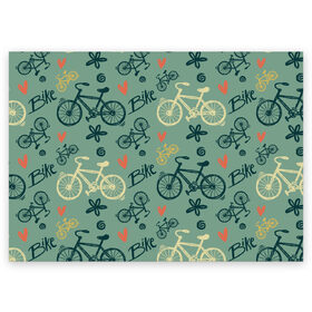 Поздравительная открытка с принтом Велосипед Текстура в Новосибирске, 100% бумага | плотность бумаги 280 г/м2, матовая, на обратной стороне линовка и место для марки
 | байк | велик | вело | велосипед | велосипеды | велоспорт | с велосипедом | спорт