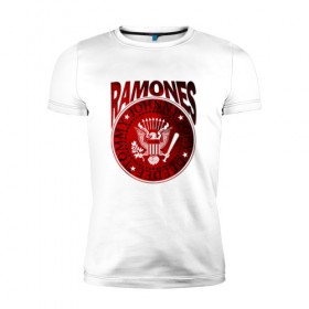 Мужская футболка премиум с принтом Ramones в Новосибирске, 92% хлопок, 8% лайкра | приталенный силуэт, круглый вырез ворота, длина до линии бедра, короткий рукав | ramone | ramones | группа | джонни | джоуи | ди ди томми | марки | панк | поп | раманес | раманэс | рамон | рамонес | рамонэс | рамоун | рамоунз | рамоунс | рок | хард | хардрок