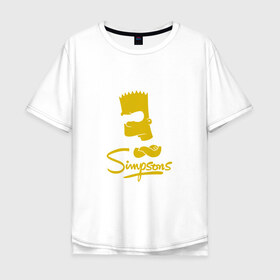 Мужская футболка хлопок Oversize с принтом Simpsons в Новосибирске, 100% хлопок | свободный крой, круглый ворот, “спинка” длиннее передней части | bart | cимпсоны | doh | family | homer | lisa | meh | school | simpsons | springfield | анимация | барт | гомер | желтый | комедия | лентяй | лиза | мардж | мульт | мультфильм | мэгги | отец | пончик | ребенок | родители | семья | сериал