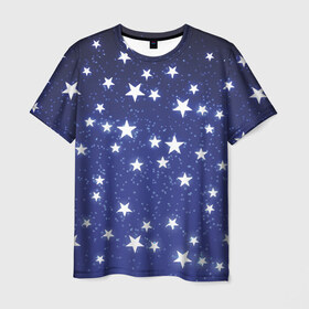 Мужская футболка 3D с принтом Stars в Новосибирске, 100% полиэфир | прямой крой, круглый вырез горловины, длина до линии бедер | earth | nasa | space | star | вселенная | галактика | земля | космонавт | космос | луна | метеорит | наса | небо | ночь | планета | полёт