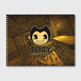 Альбом для рисования с принтом Bendy and the ink machine (33) в Новосибирске, 100% бумага
 | матовая бумага, плотность 200 мг. | bendy | bendy and the ink machine | бенди | бенди и чернильная машина