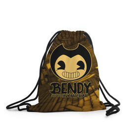 Рюкзак-мешок 3D с принтом Bendy and the ink machine (33) в Новосибирске, 100% полиэстер | плотность ткани — 200 г/м2, размер — 35 х 45 см; лямки — толстые шнурки, застежка на шнуровке, без карманов и подкладки | bendy | bendy and the ink machine | бенди | бенди и чернильная машина