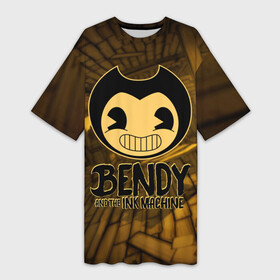 Платье-футболка 3D с принтом Bendy and the ink machine (33) в Новосибирске,  |  | bendy | bendy and the ink machine | бенди | бенди и чернильная машина