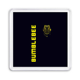 Магнит 55*55 с принтом Bumblebee в Новосибирске, Пластик | Размер: 65*65 мм; Размер печати: 55*55 мм | bumblebee | бамблби | герой | камаро | прайм | трансформеры | фильм | шевроле