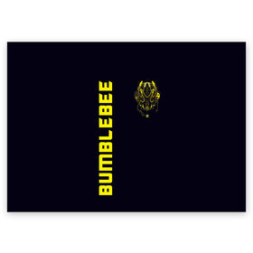 Поздравительная открытка с принтом Bumblebee в Новосибирске, 100% бумага | плотность бумаги 280 г/м2, матовая, на обратной стороне линовка и место для марки
 | bumblebee | бамблби | герой | камаро | прайм | трансформеры | фильм | шевроле