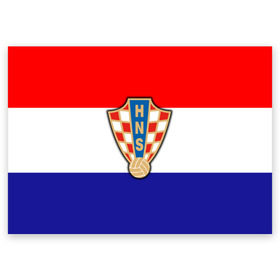Поздравительная открытка с принтом Сборная Хорватии флаг в Новосибирске, 100% бумага | плотность бумаги 280 г/м2, матовая, на обратной стороне линовка и место для марки
 | европы | хорватия | чемпионат мира | чм