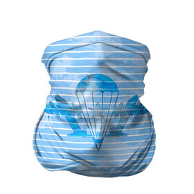 Бандана-труба 3D с принтом ВДВ в Новосибирске, 100% полиэстер, ткань с особыми свойствами — Activecool | плотность 150‒180 г/м2; хорошо тянется, но сохраняет форму | вдв | голубая | никто кроме нас | парашют | полоски | самолеты | тельняшка