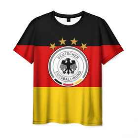 Мужская футболка 3D с принтом Сборная Германии флаг в Новосибирске, 100% полиэфир | прямой крой, круглый вырез горловины, длина до линии бедер | германия | европы | мира | чемпионат | чм