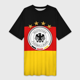 Платье-футболка 3D с принтом Сборная Германии флаг в Новосибирске,  |  | германия | европы | мира | чемпионат | чм