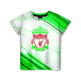 Детская футболка 3D с принтом Liverpool 2018 в Новосибирске, 100% гипоаллергенный полиэфир | прямой крой, круглый вырез горловины, длина до линии бедер, чуть спущенное плечо, ткань немного тянется | football | soccer | ливерпуль